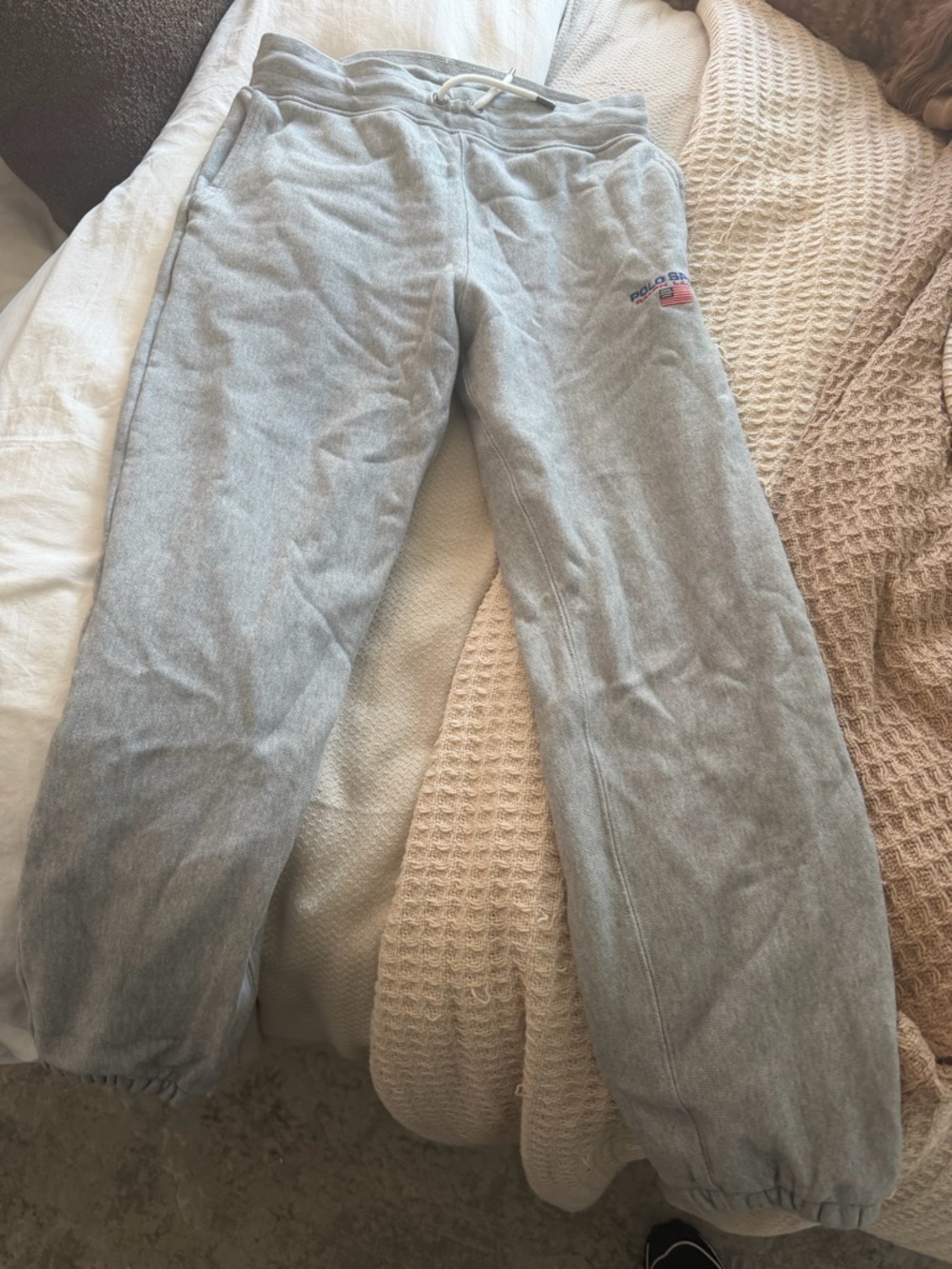 Ralph Lauren Light Gray Women Sweatpants with Subtle Logo